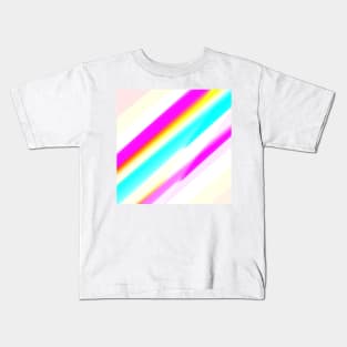 blue pink yellow white abstract texture Kids T-Shirt